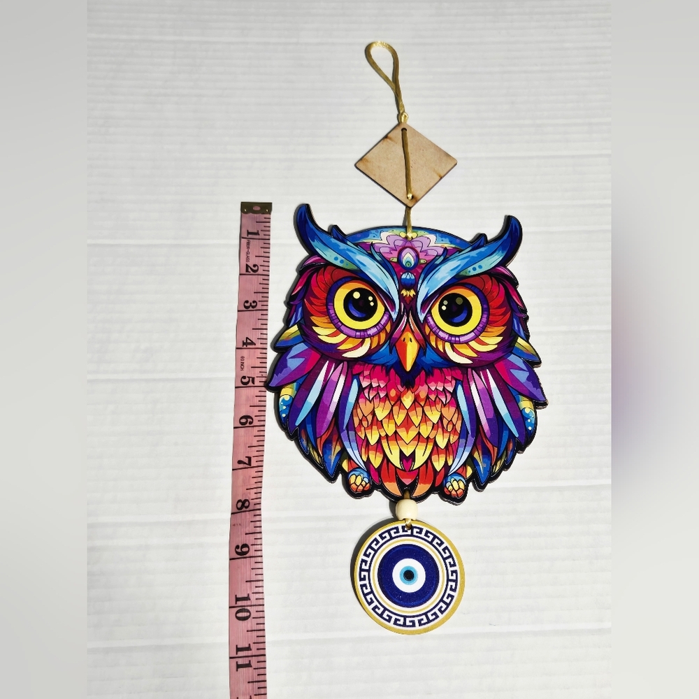 Modern Artvibes Designer Owl Wooden Wall‎ Hanging - Picture 4 of 7